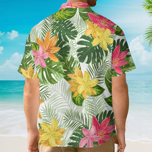 FamilyStore Change Funny Abs With Tropical Flowers Cosplay Costume - Personalized Hawaiian Shirt