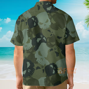 FamilyStore Camouflage Skull Pattern - Hawaiian Shirt