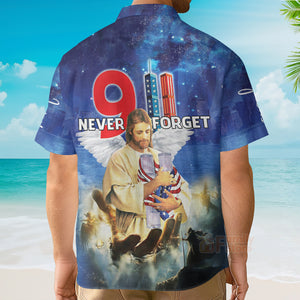 God Jesus Bless 911 Day Never Forget Aloha Hawaiian Shirts