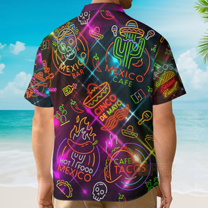 FamilyStore Neon Mexican Party Cinco De Mayo Aloha - Hawaiian Shirts