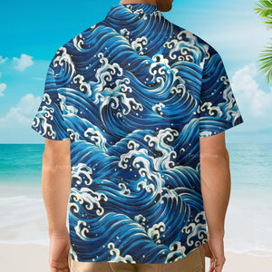 FamilyStore Ukiyoe Wave Blue Ocean - Hawaiian Shirt