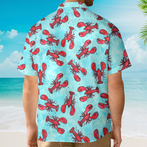 FamilyStore Red Lobster And Blue Ocean - Hawaiian Shirt