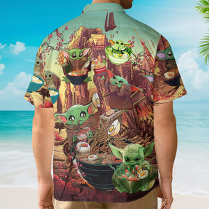 Starwars Baby Yoda Cute Ramen - Hawaiian Shirt