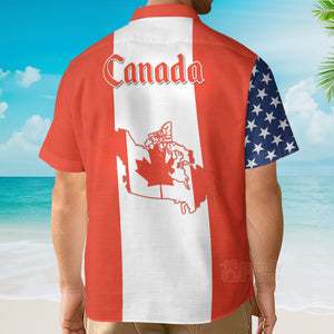 Canada Flag Red Aloha Hawaiian Shirts For Men And For Women