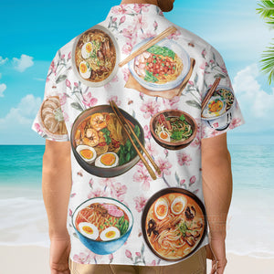 Food Ramen Delicious Floral Style Hawaiian Shirt