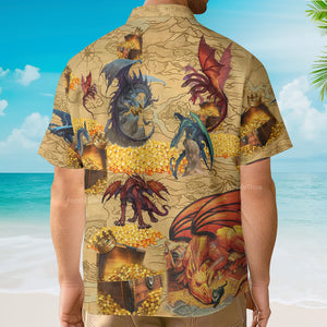 Dragon Love Gold Amazing - Hawaiian Shirt - Gift For Men, Women