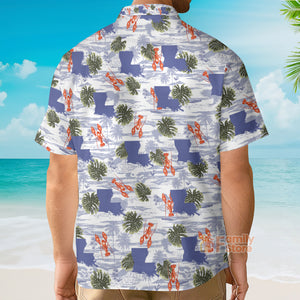 FamilyStore Louisiana Summer Crawfish Lobster Aloha - Hawaiian Shirt