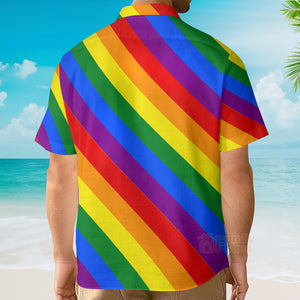 Lgbt Rainbow Gay Pride Flag Vintage Hawaiian Beach Shirts