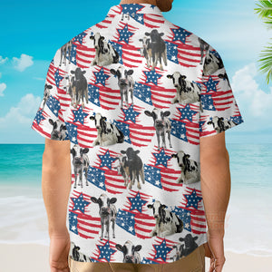 Unique Holstein Happy Flag 3D Hawaiian Shirt