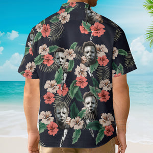 Halloween Michael Myer Scary Tropical Style - Hawaiian Shirt