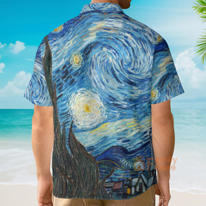 FamilyStore Retro Van Gogh The Starry Night - Hawaiian Shirt