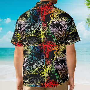 Eevee Pokemon Black Hawaiian Shirt