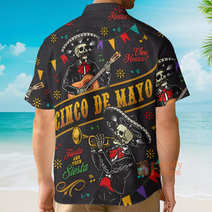 Skull Guitar Cinco De Mayo - Hawaiian Shirt