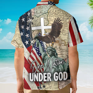 America Liberty One Nation Under God Hawaiian Shirt - KLZ1072447Lb