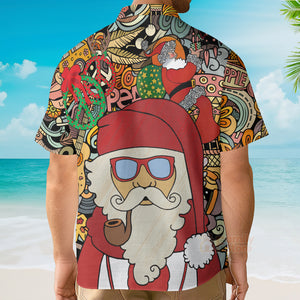 FamilyStore Musical Christmas Hippie Santa - Hawaiian Shirt