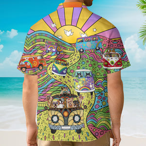 Hippie Dogs And Cats Bus Hawaiian Shirt