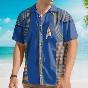 Star Trek Discovery Uniform Silver Cool Hawaiian Shirt