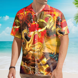 Godzilla Hawaiian Shirts Aloha Hawaii Shirt Aloha Shirt For Summer