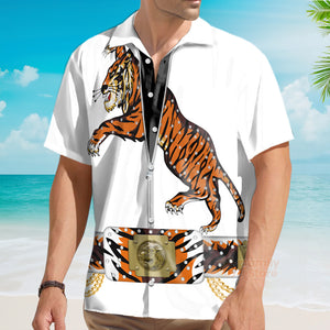 Elvis Presley Tiger - Costume Cosplay Hawaiian Shirt  ELHS03