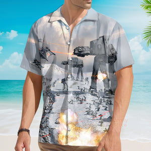 Starwars Battle Of Hoth At At - Hawaiian Shirt