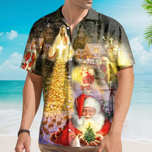 Jesus Is The Magic Of Christmas Short Sleeve Shirt Hawaiian Shirt