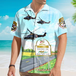 FamilyStore Maryland State Police Trooper 4 Hawaiian Shirt