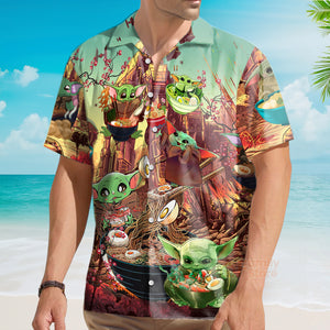 Starwars Baby Yoda Cute Ramen - Hawaiian Shirt