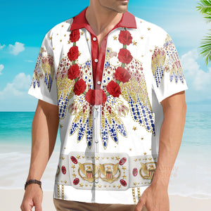 Elvis Aloha Costume  -  Costume Cosplay Hawaiian Shirt ELHS06