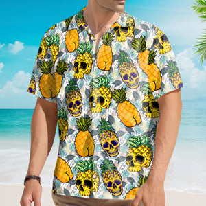 Beach Skull Pineapple Funky Hawaiian Shirt