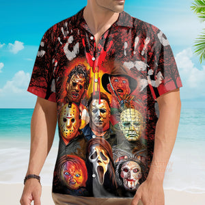 Halloween Horror Movie Characters Blood Scary - Hawaiian Shirt