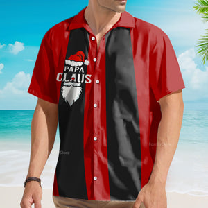 Christmas Papa Claus Men's Short Sleeve Hawaiian Shirt