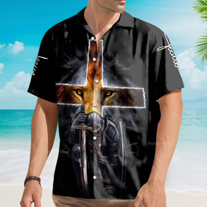 My God-Jesus Lion Cross Aloha Hawaiian Shirts For Men And For Women