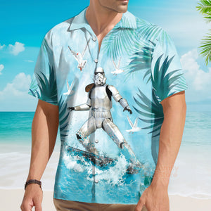 Star Wars Stormtrooper Surfing Hawaiian Shirt