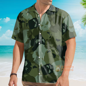 FamilyStore Camouflage Skull Pattern - Hawaiian Shirt