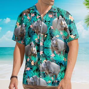 Rhinoceros Tropical Custom Hawaiian Shirt PN302107Lb