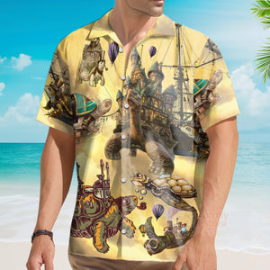 FamilyStore Turtle Vintage House - Hawaiian Shirt