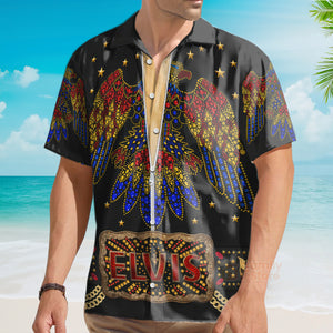 Elvis EAGLE Black - Costume Cosplay Hawaiian Shirt  ELHS09