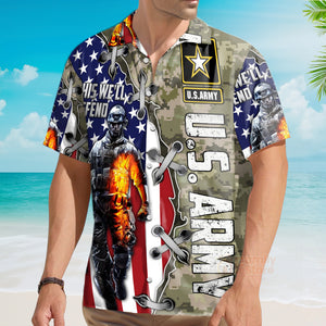 FamilyStore Veterans Chest Pocket Short Sleeve Casual Shirt Hawaiian Shirt