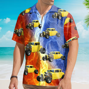 Custom Photo Hot Rod Various Style Hawaiian Shirt