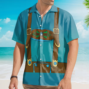 FamilyStore Blue Lederhosen Fashion - Hawaiian Shirt