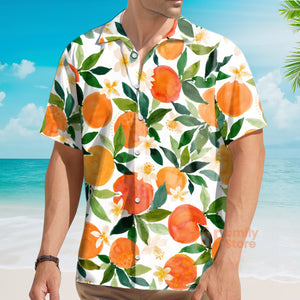 FamilyStore Tropical Fruit Orange Pattern - Hawaiian Shirt