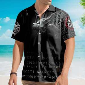 Viking Fenrir Wolf Hawaiian Shirt