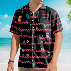 Donkey Kong Gameplay Hawaiian Shirt Short Sleeve PN201050Lb