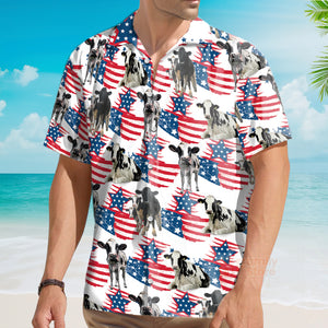 Unique Holstein Happy Flag 3D Hawaiian Shirt