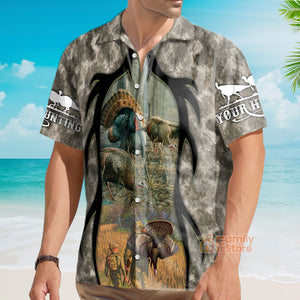 Personalized Hunting Turkey Hunting Cool - Hawaiian Shirt