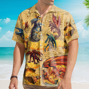 Dragon Love Gold Amazing - Hawaiian Shirt - Gift For Men, Women