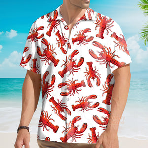 Crawfish Life Is Better With Red Lobster Seafood Red And White Aloha Hawaiian Shirts