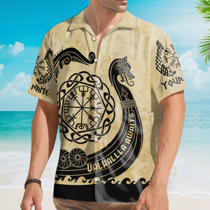 Personalized Viking By Blood Sailor Choice Valhallla Hawaiian Shirt