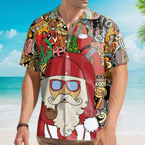 FamilyStore Musical Christmas Hippie Santa - Hawaiian Shirt