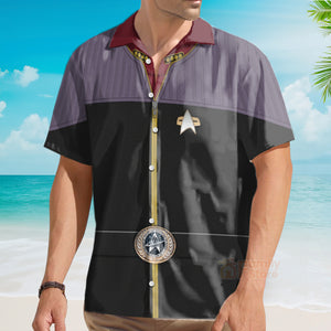 FamilyStore Star Trek Flag Officer Star Trek Cool Hawaiian Shirt